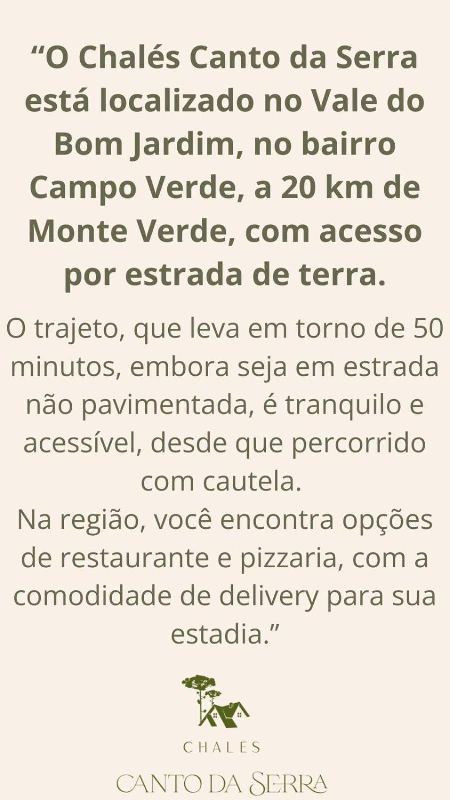 Chales Canto Da Serra Monte Verde  Exterior photo
